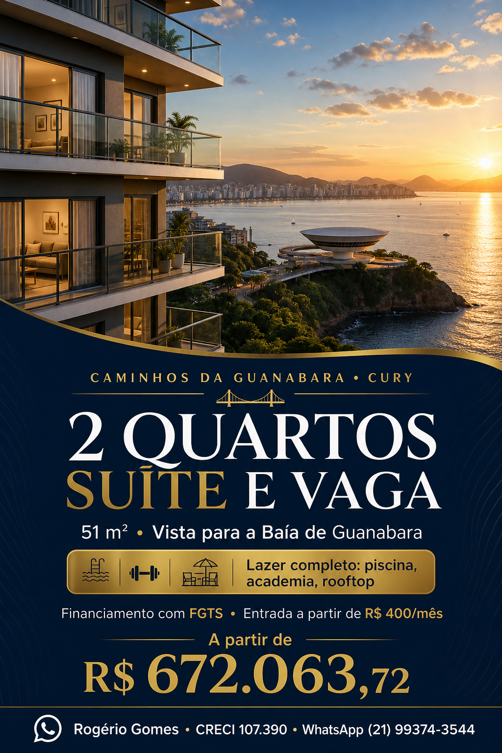 Apartamento 2 quartos suíte e vaga